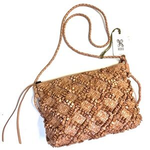 NWT Hobo Artisan Weave Mason Leather Crossbody in Seashell